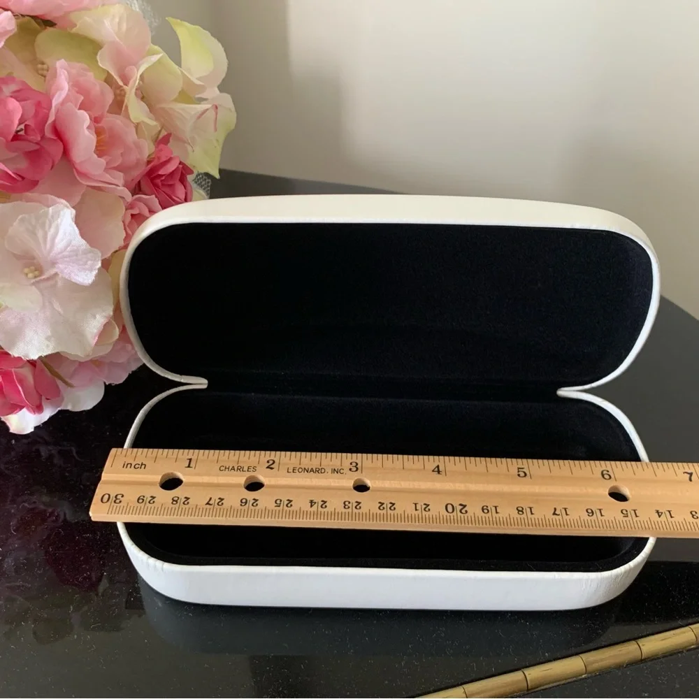 Calvin Klein White Sunglasses Case Only Black Interior Like New